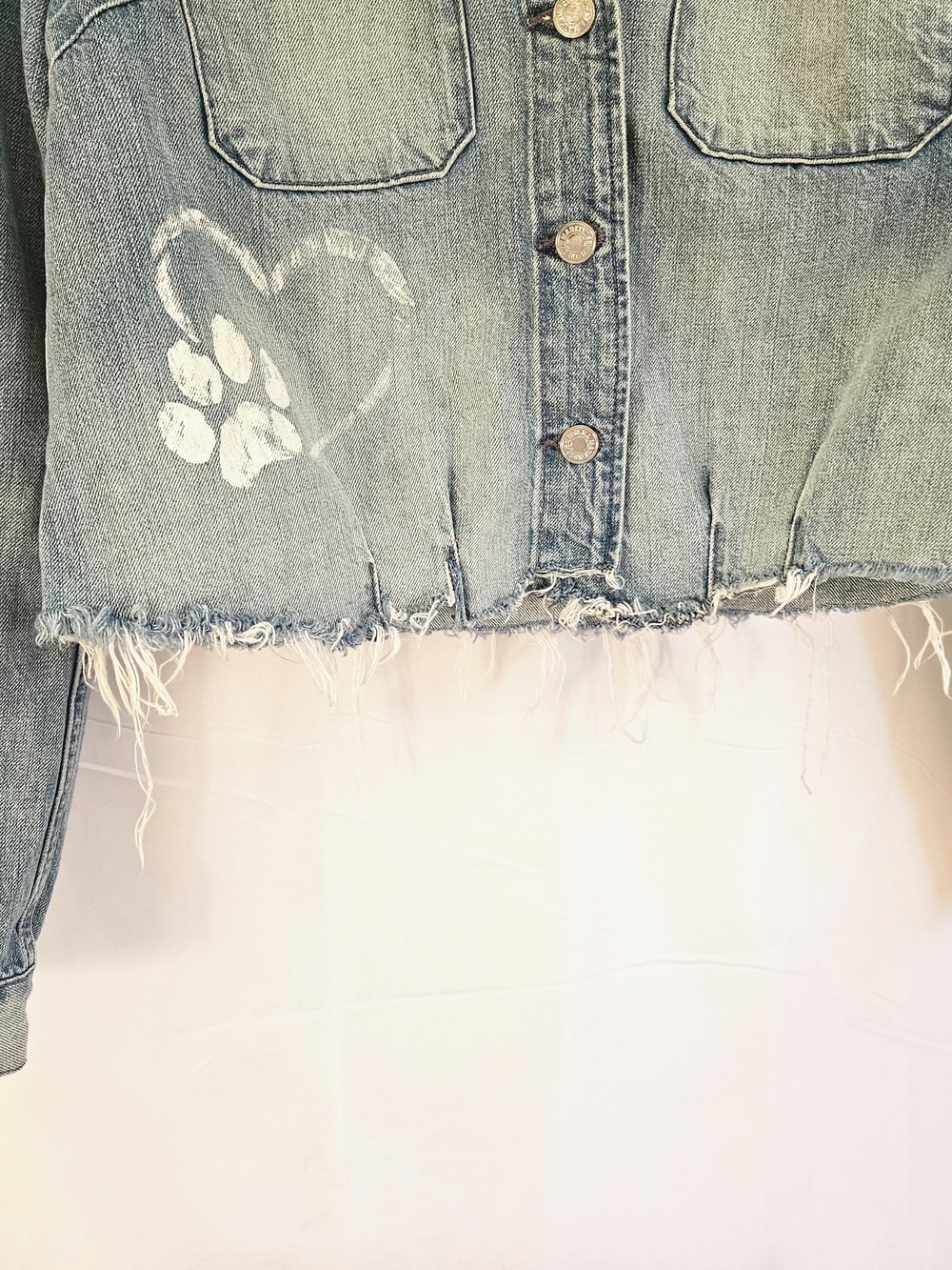 7 For All Mankind Light Blue Denim Jacket - Picture 6 of 15